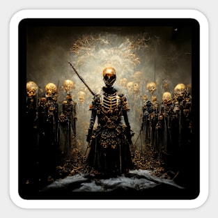 The Army of the Skeletons - Black and Gold Sticker